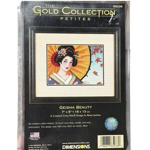Dimensions Gold Collection Petites Geisha Beauty Counted Cross Stitch Kit 65063